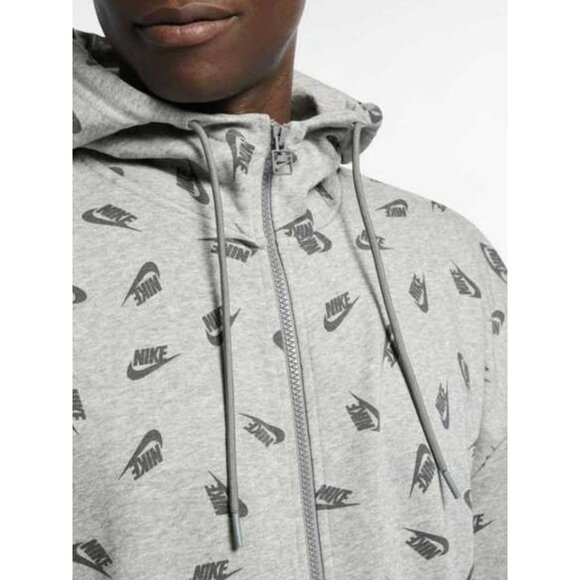 MEDIUM MEN'S NIKE HOODIE JACKET GREY AR5233-063 BLACK ( loose fit) - Picture 1 of 7